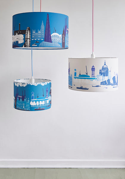 Beige/White London Landmarks Lampshade - Snowden Flood Shop - www.snowdenflood.com