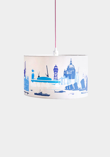 Natural/Blue London Landmarks Lampshade - Snowden Flood Shop - www.snowdenflood.com