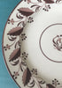 Hand painted 18th century sepia ware scrolling leaves patterned plate www.snowdenflood.com