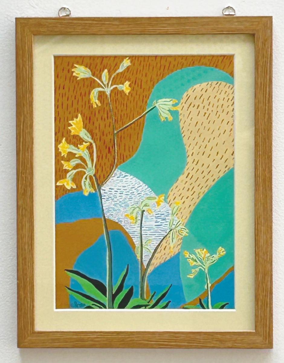 Meadowland is a painting by artist Snowden Flood of colourful abstracted botanical forms