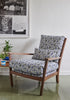 Bessie Blue linen on Arlo and Jacob chair www.snowdenflood.com