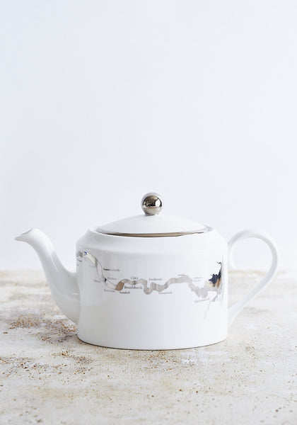 River Thames Teapot in Platinum