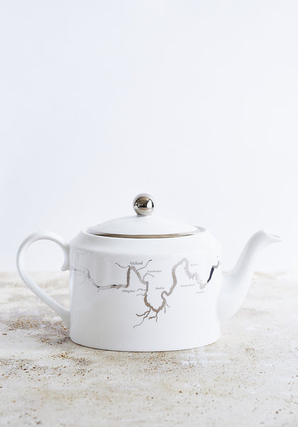 Thames Teapot in Platinum - Snowden Flood