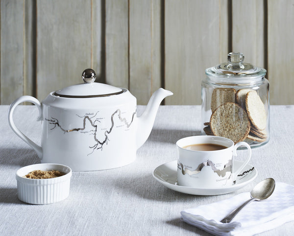 Thames Teaset in platinum - Snowden Flood