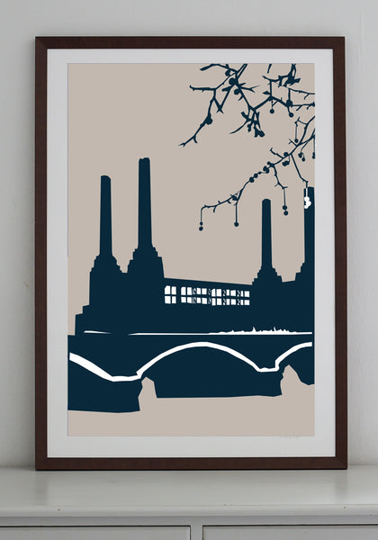 Snowden Flood Battersea Power Station A1 Art Print