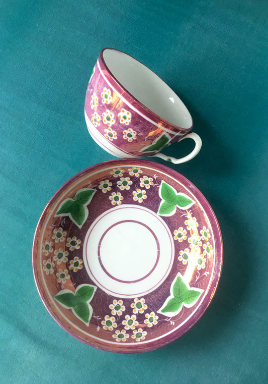 Hand painted 18th century cup and saucer www.snowdenflood.com