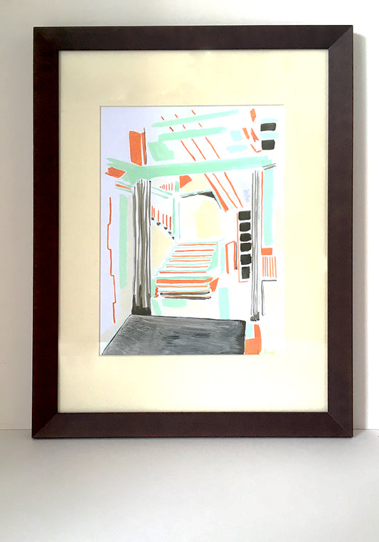 Snowden Flood Original painting Gayfere gouache