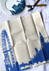 London Eye - blue & white linen napkin 'second'