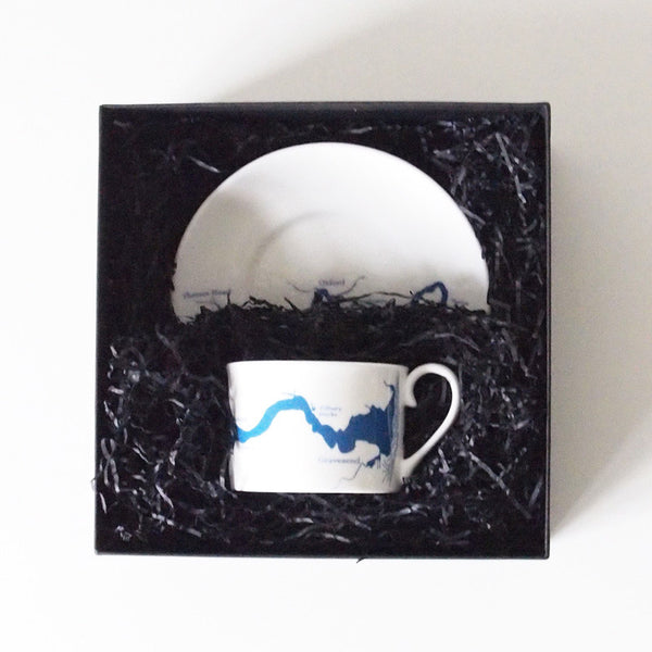Snowden Flood Thames cups & saucer in Blue