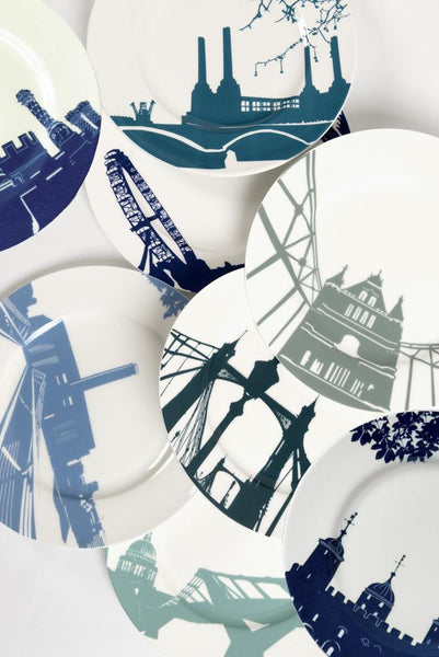 Snowden Flood River Series London Landmark Dinner Plate Set of 8 www.snowdenflood.com
