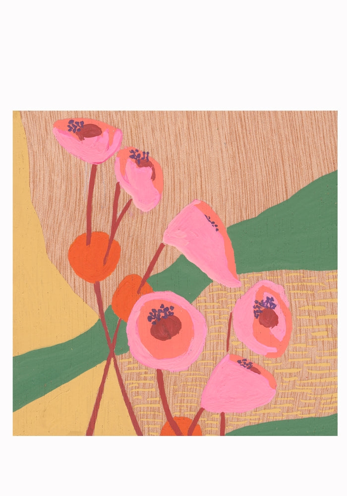 Volubilis - tiny painting in gouache, Snowden Flood