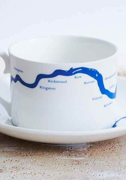 DETAIL Thames cup & saucer in blue - Snowden Flood